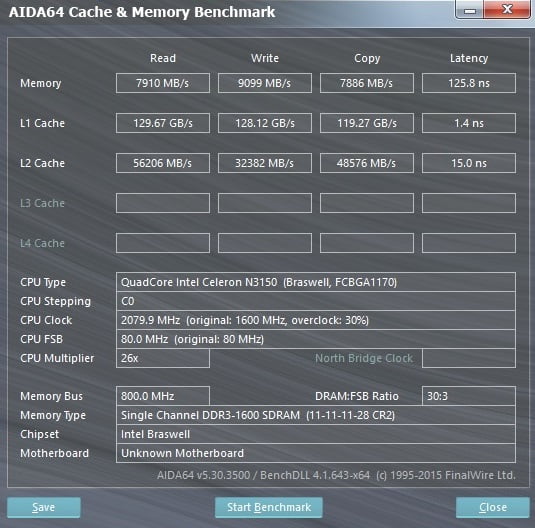 ASROCK N3150TM-ITX memoria