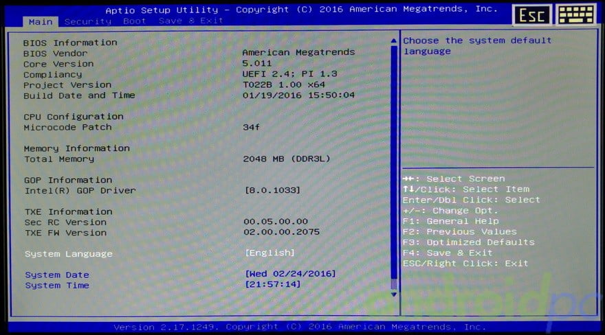 meegopad t07 review bios
