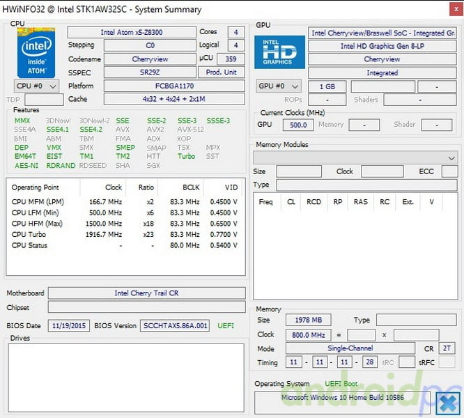 Intel compute stick STK1AW32SC review hw1