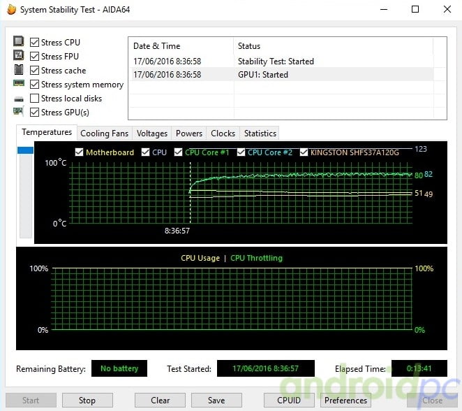 Gigabyte brix s core i3-6100U review temp