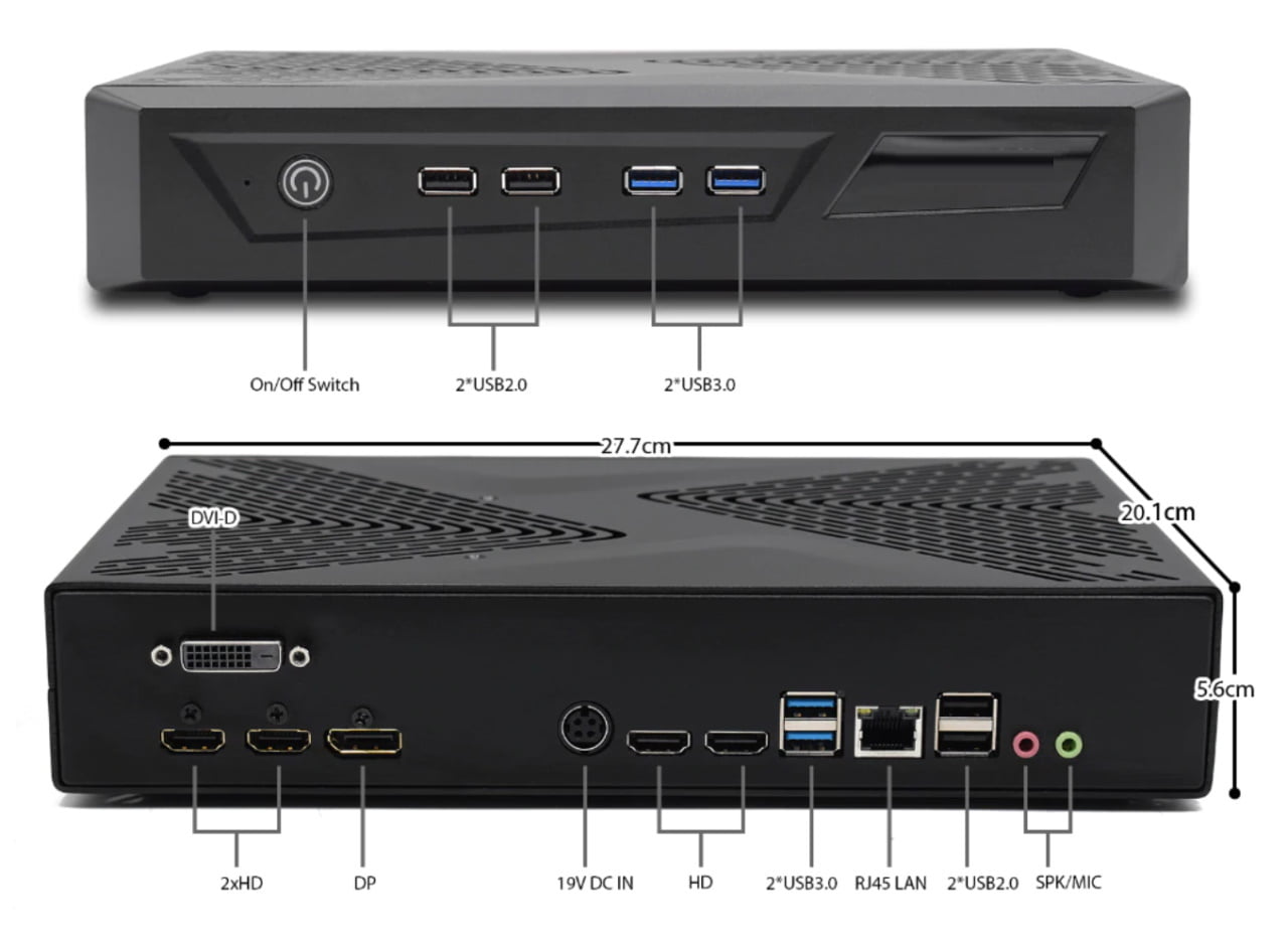 Nuevos mini PC con procesadores Intel Gen9 y GPU NVIDIA GTX 1650/1050Ti