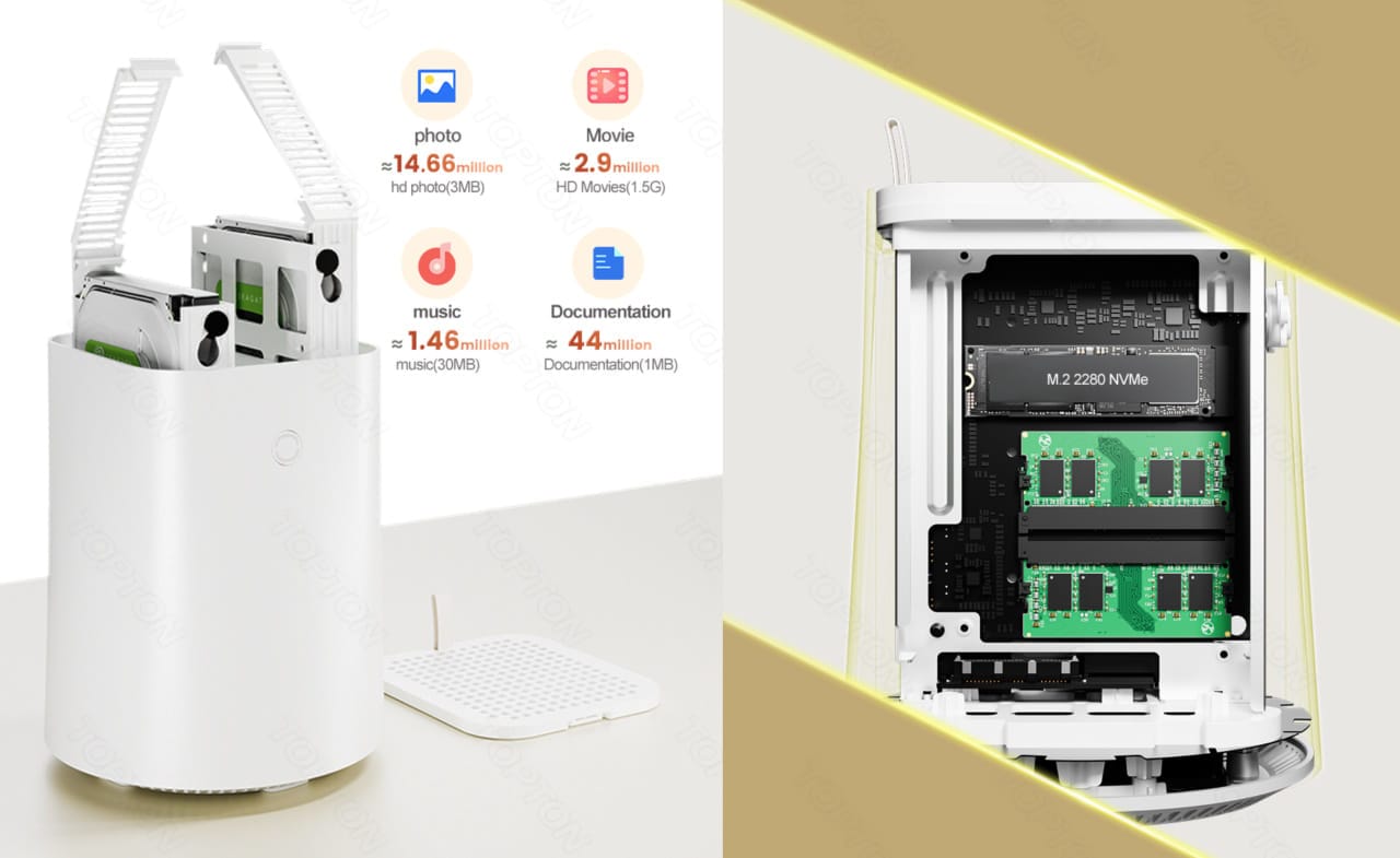 Topton NAS N1 storage
