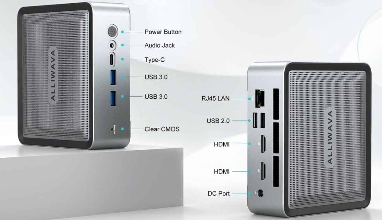Mini PC ALLIWAVA U58 AMD Ryzen 7 5825U - 32 Go RAM, 512 Go SSD, WiFi 6E, Triple Sortie 4K