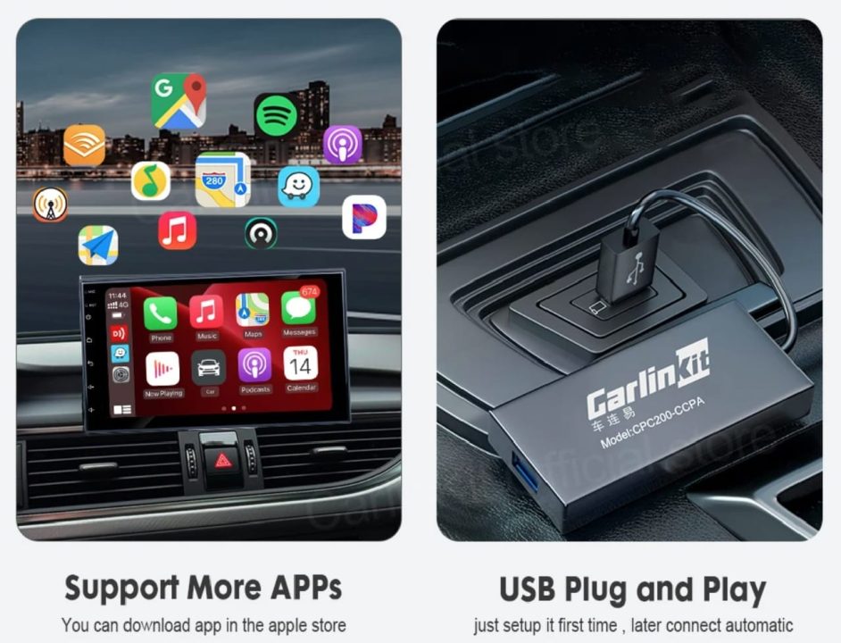 CarlinKit A2A Adattatore Wireless Per Android Auto – Plug & Play, Connessione Istantanea Per Auto Con Android Auto Cablato