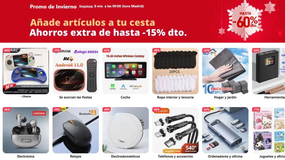 Promo invierno AliExpress