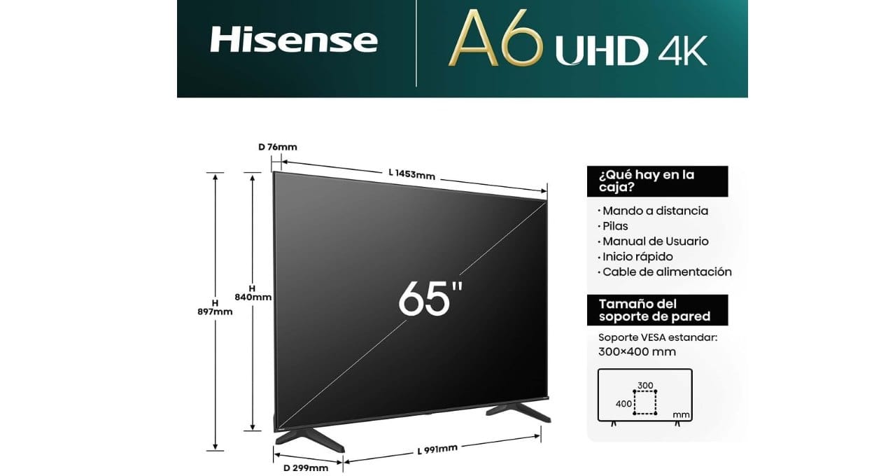 Hisense 65A6N 4k tv