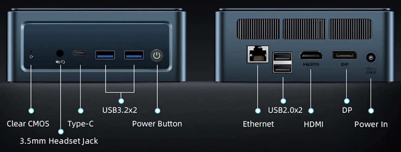 bmax maxmini b9 plus ports