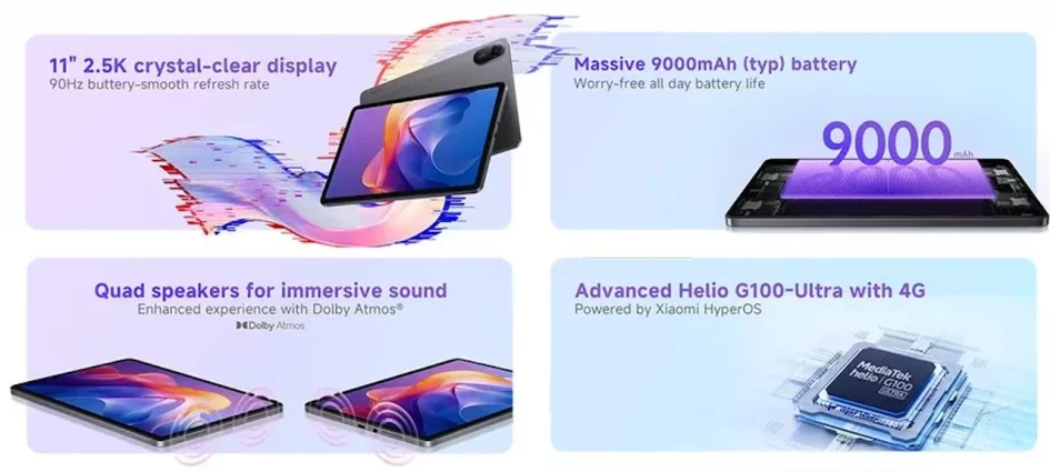 redmi pad 2 4g specs