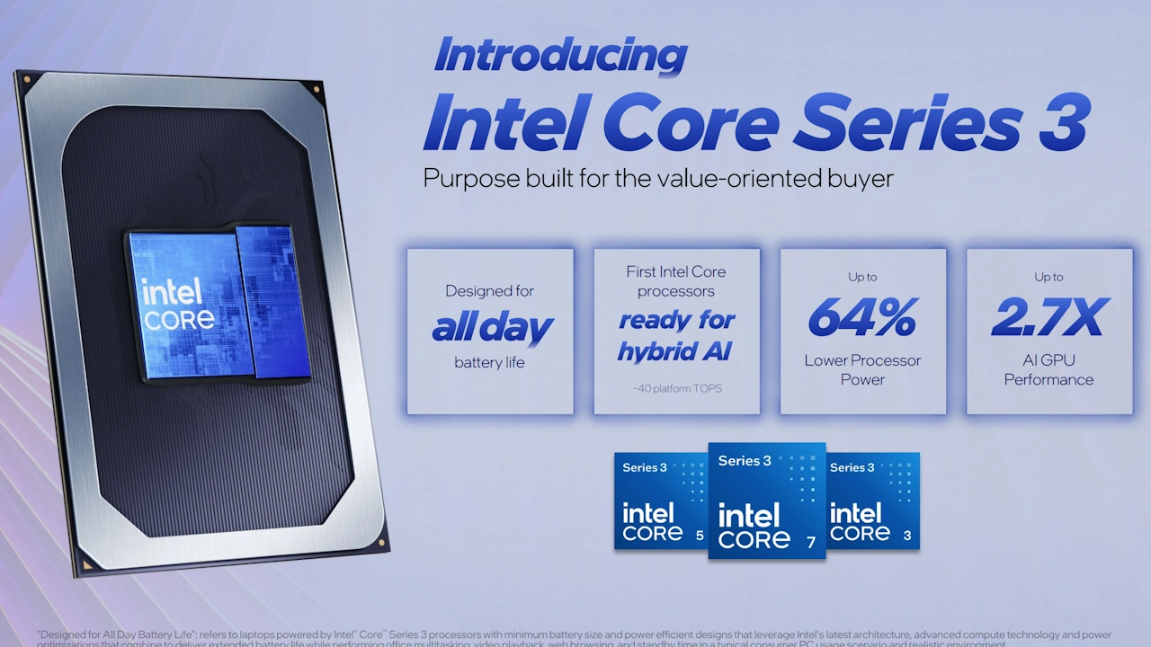 Intel Core Series 3 Xe Wildcat Lake