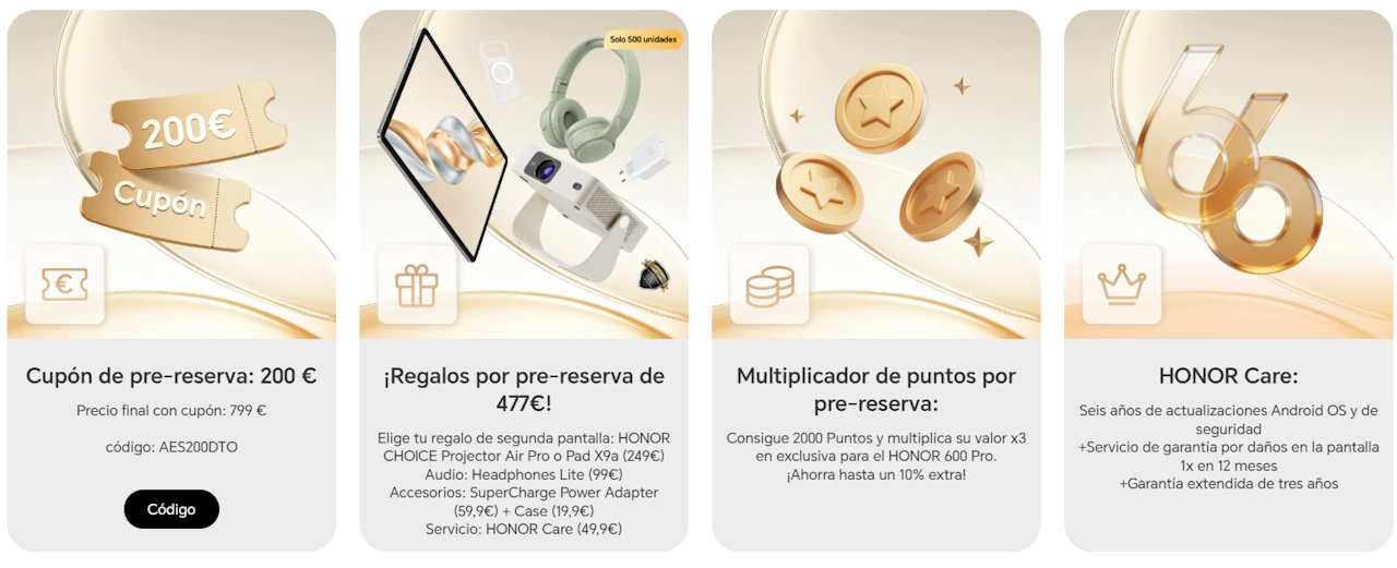 Honor 600 Pro Regalos