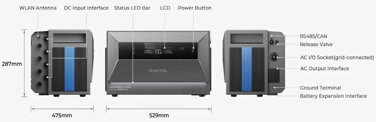 OUKITEL EP2500 Bateria Balcon