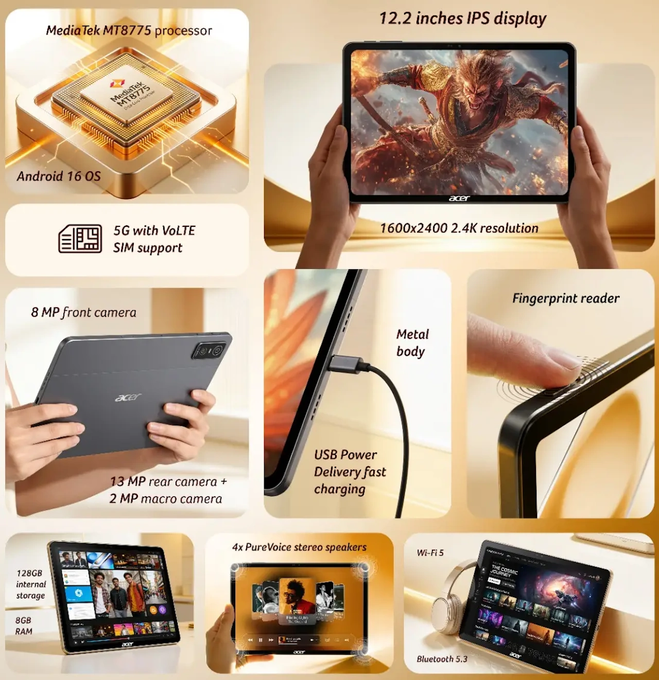 Acer Iconia Tab 12 5g Specs Tablet